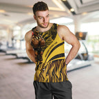 Personalised Hawthorn Hawks Football Men Tank Top Australian City Skyline Graphic Fierce Mascot Art