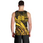 Personalised Hawthorn Hawks Football Men Tank Top Australian City Skyline Graphic Fierce Mascot Art