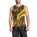 Personalised Hawthorn Hawks Football Men Tank Top Australian City Skyline Graphic Fierce Mascot Art