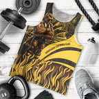 Personalised Hawthorn Hawks Football Men Tank Top Australian City Skyline Graphic Fierce Mascot Art