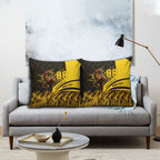Personalised Hawthorn Hawks Football Pillow Cover Australian City Skyline Graphic Fierce Mascot Art