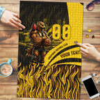 Personalised Hawthorn Hawks Football Puzzle Australian City Skyline Graphic Fierce Mascot Art