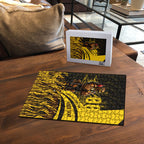 Personalised Hawthorn Hawks Football Puzzle Australian City Skyline Graphic Fierce Mascot Art