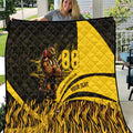 Personalised Hawthorn Hawks Football Quilt Australian City Skyline Graphic Fierce Mascot Art