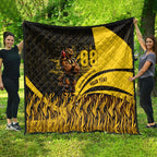 Personalised Hawthorn Hawks Football Quilt Australian City Skyline Graphic Fierce Mascot Art