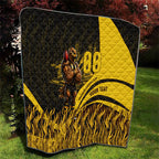 Personalised Hawthorn Hawks Football Quilt Australian City Skyline Graphic Fierce Mascot Art