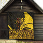 Personalised Hawthorn Hawks Football Quilt Australian City Skyline Graphic Fierce Mascot Art