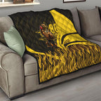 Personalised Hawthorn Hawks Football Quilt Australian City Skyline Graphic Fierce Mascot Art