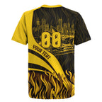 Personalised Hawthorn Hawks Football Rugby Jersey Australian City Skyline Graphic Fierce Mascot Art