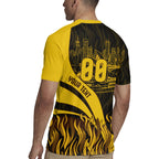 Personalised Hawthorn Hawks Football Rugby Jersey Australian City Skyline Graphic Fierce Mascot Art