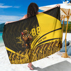 Personalised Hawthorn Hawks Football Sarong Australian City Skyline Graphic Fierce Mascot Art