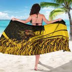 Personalised Hawthorn Hawks Football Sarong Australian City Skyline Graphic Fierce Mascot Art