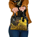 Personalised Hawthorn Hawks Football Shoulder Handbag Australian City Skyline Graphic Fierce Mascot Art