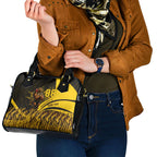 Personalised Hawthorn Hawks Football Shoulder Handbag Australian City Skyline Graphic Fierce Mascot Art