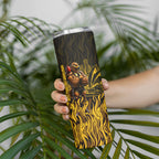Personalised Hawthorn Hawks Football Skinny Tumbler Australian City Skyline Graphic Fierce Mascot Art