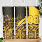 Personalised Hawthorn Hawks Football Skinny Tumbler Australian City Skyline Graphic Fierce Mascot Art
