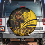 Personalised Hawthorn Hawks Football Spare Tire Cover Australian City Skyline Graphic Fierce Mascot Art