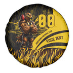 Personalised Hawthorn Hawks Football Spare Tire Cover Australian City Skyline Graphic Fierce Mascot Art