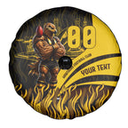 Personalised Hawthorn Hawks Football Spare Tire Cover Australian City Skyline Graphic Fierce Mascot Art