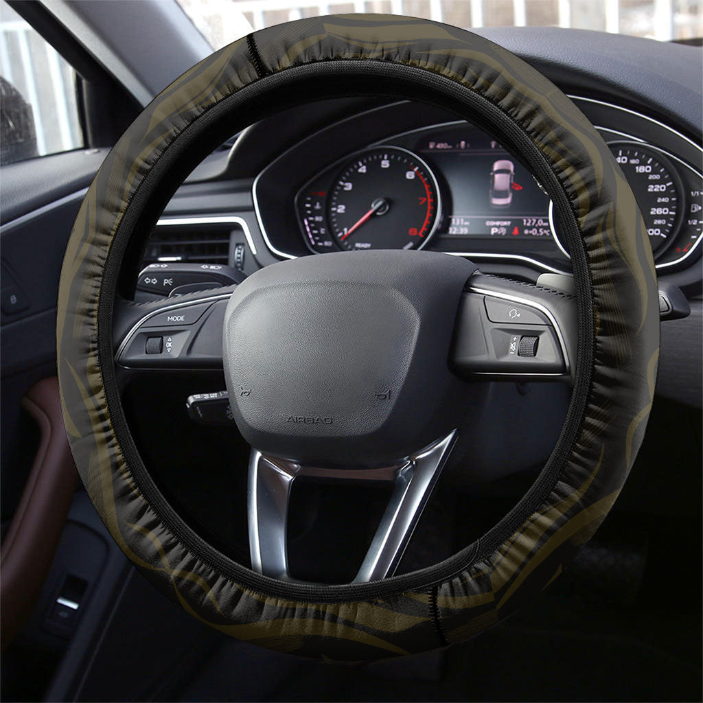 Hawthorn Hawks Football Steering Wheel Cover Australian City Skyline Graphic Fierce Mascot Art