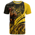 Personalised Hawthorn Hawks Football T Shirt Australian City Skyline Graphic Fierce Mascot Art