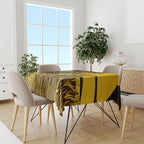 Personalised Hawthorn Hawks Football Tablecloth Australian City Skyline Graphic Fierce Mascot Art