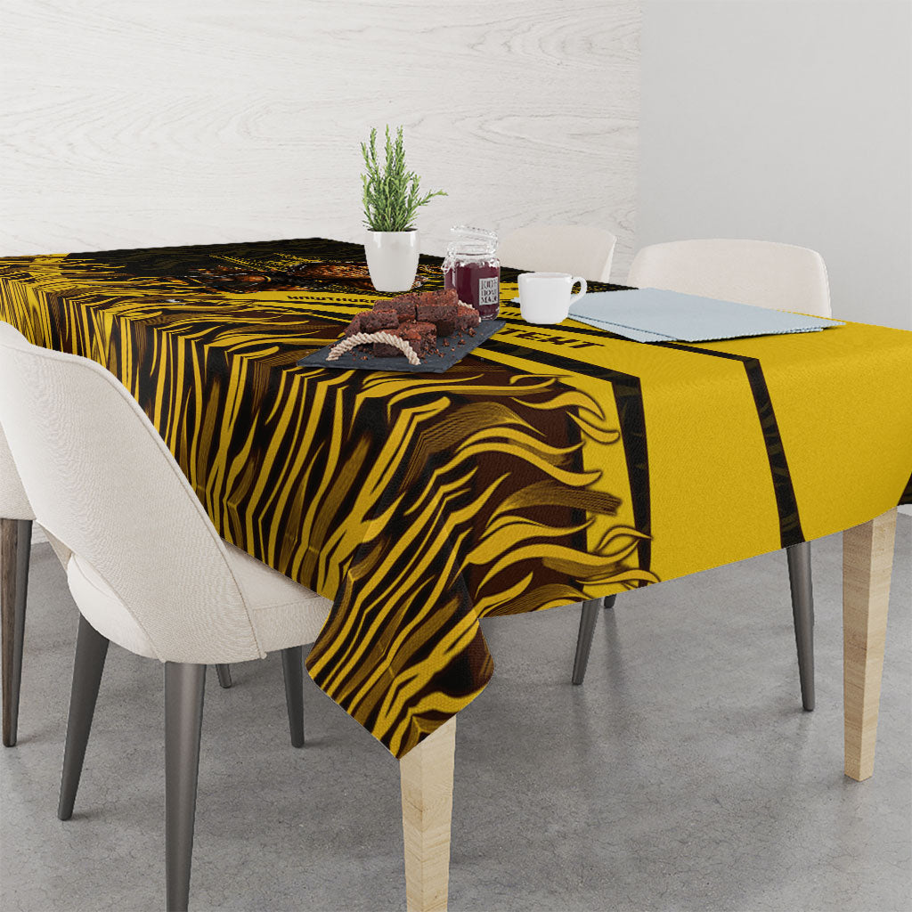 Personalised Hawthorn Hawks Football Tablecloth Australian City Skyline Graphic Fierce Mascot Art