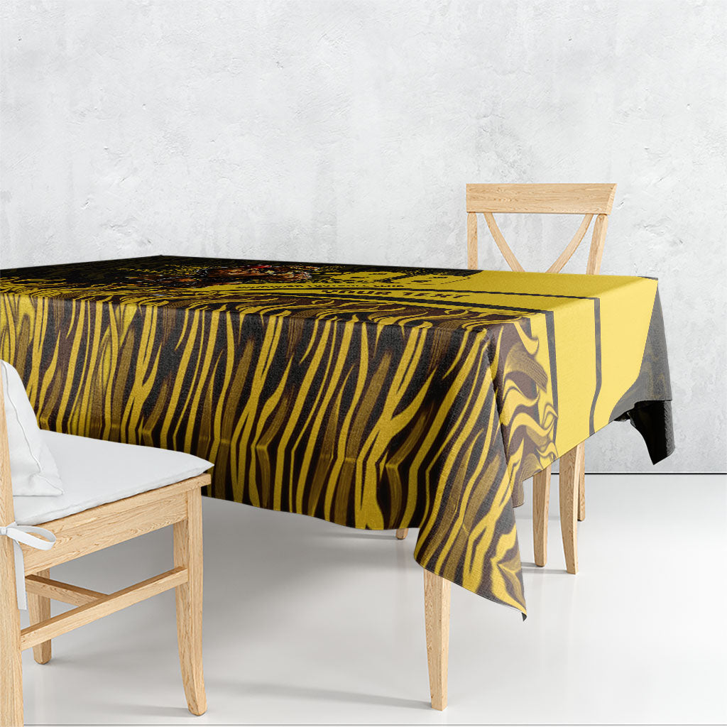 Personalised Hawthorn Hawks Football Tablecloth Australian City Skyline Graphic Fierce Mascot Art