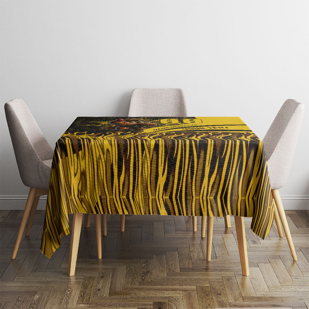 Personalised Hawthorn Hawks Football Tablecloth Australian City Skyline Graphic Fierce Mascot Art