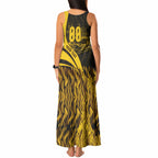 Personalised Hawthorn Hawks Football Tank Maxi Dress Australian City Skyline Graphic Fierce Mascot Art
