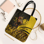 Personalised Hawthorn Hawks Football Tote Bag Australian City Skyline Graphic Fierce Mascot Art