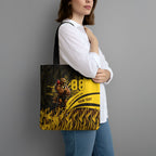 Personalised Hawthorn Hawks Football Tote Bag Australian City Skyline Graphic Fierce Mascot Art