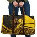 Personalised Hawthorn Hawks Football Travel Bag Australian City Skyline Graphic Fierce Mascot Art