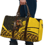 Personalised Hawthorn Hawks Football Travel Bag Australian City Skyline Graphic Fierce Mascot Art