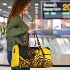 Personalised Hawthorn Hawks Football Travel Bag Australian City Skyline Graphic Fierce Mascot Art