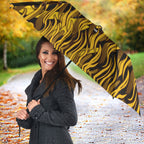 Personalised Hawthorn Hawks Football Umbrella Australian City Skyline Graphic Fierce Mascot Art