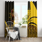 Personalised Hawthorn Hawks Football Window Curtain Australian City Skyline Graphic Fierce Mascot Art