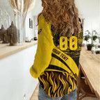 Personalised Hawthorn Hawks Football Women Casual Shirt Australian City Skyline Graphic Fierce Mascot Art