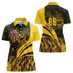 Personalised Hawthorn Hawks Football Women Polo Shirt Australian City Skyline Graphic Fierce Mascot Art