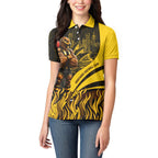Personalised Hawthorn Hawks Football Women Polo Shirt Australian City Skyline Graphic Fierce Mascot Art