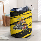 Personalised Richmond Tigers Football Laundry Basket Melbourne City Skyline Graphic Fierce Mascot Art
