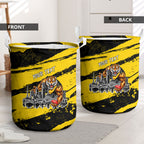 Personalised Richmond Tigers Football Laundry Basket Melbourne City Skyline Graphic Fierce Mascot Art