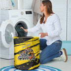 Personalised Richmond Tigers Football Laundry Basket Melbourne City Skyline Graphic Fierce Mascot Art