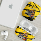 Personalised Richmond Tigers Football AirPods Case Melbourne City Skyline Graphic Fierce Mascot Art