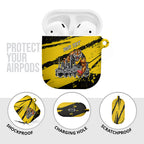 Personalised Richmond Tigers Football AirPods Case Melbourne City Skyline Graphic Fierce Mascot Art