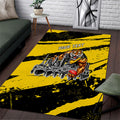 Personalised Richmond Tigers Football Area Rug Melbourne City Skyline Graphic Fierce Mascot Art
