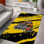 Personalised Richmond Tigers Football Area Rug Melbourne City Skyline Graphic Fierce Mascot Art