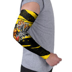 Personalised Richmond Tigers Football Arm Sleeves Melbourne City Skyline Graphic Fierce Mascot Art