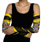 Personalised Richmond Tigers Football Arm Sleeves Melbourne City Skyline Graphic Fierce Mascot Art