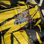 Personalised Richmond Tigers Football Back Car Seat Cover Melbourne City Skyline Graphic Fierce Mascot Art